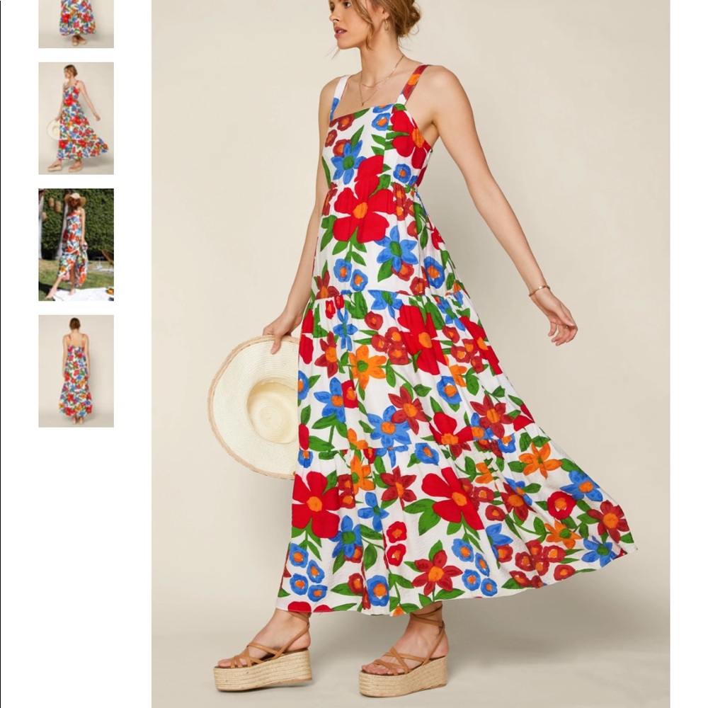 Beautiful vibrant floral maxi dress by skies are blue